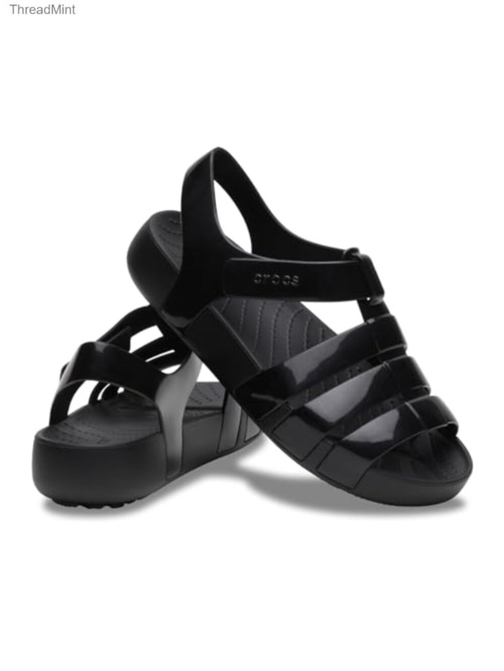 Girls Glitter Fisherman Sandals Adjustable Hook-and-Loop TPU Kids